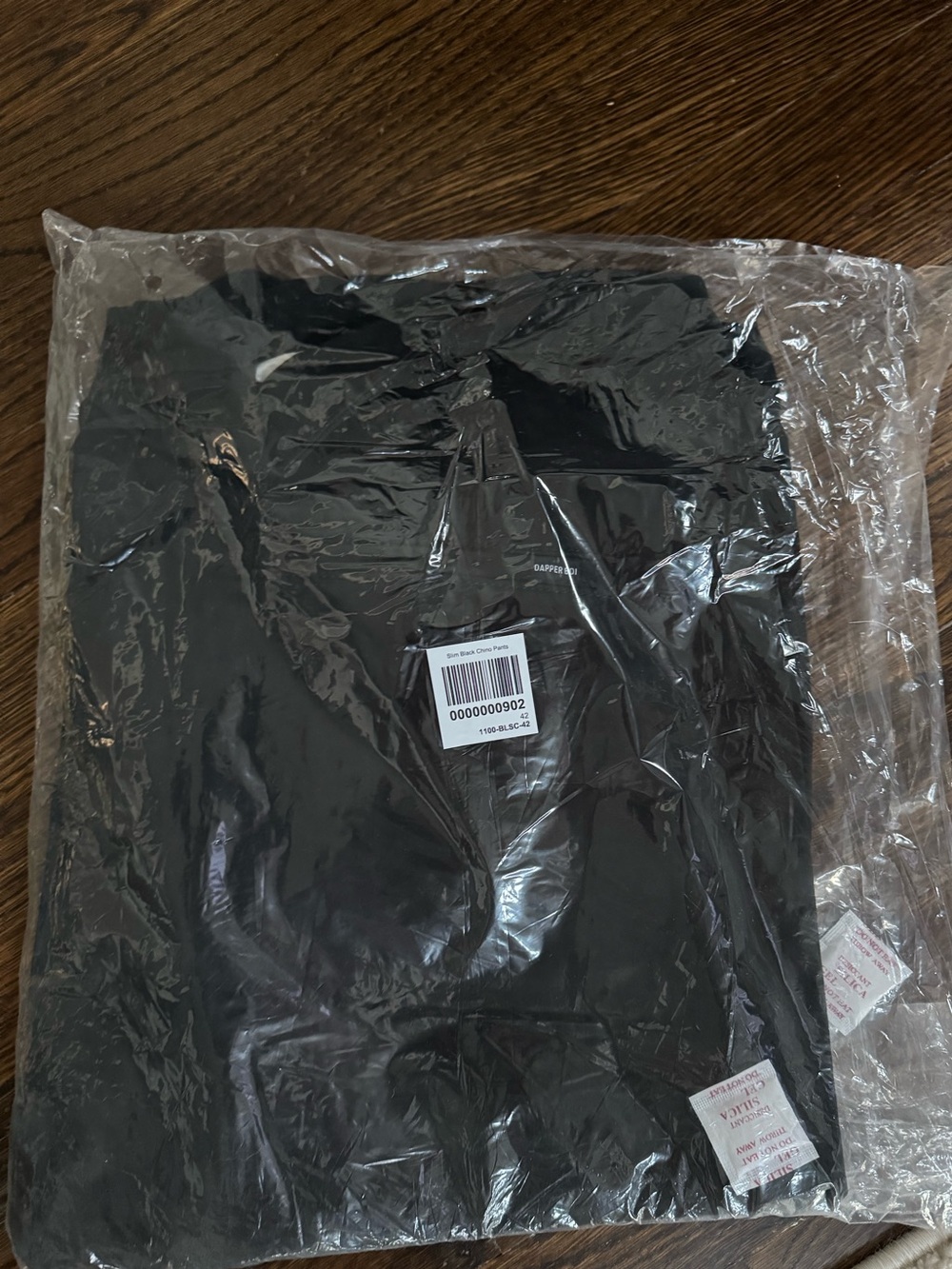 Dapper Boi Black Chino Pants Size 42